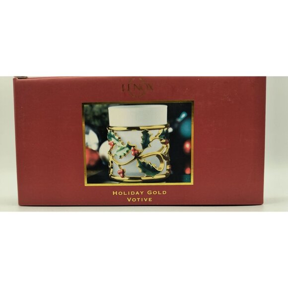 Lenox Holiday Gold Votive Candle Holder With Frosted Glass Insert - Picture 4 of 8